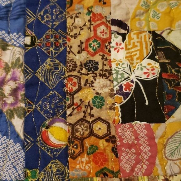 MODERN quilt around the world colorful  handmade - Picture 9 of 10